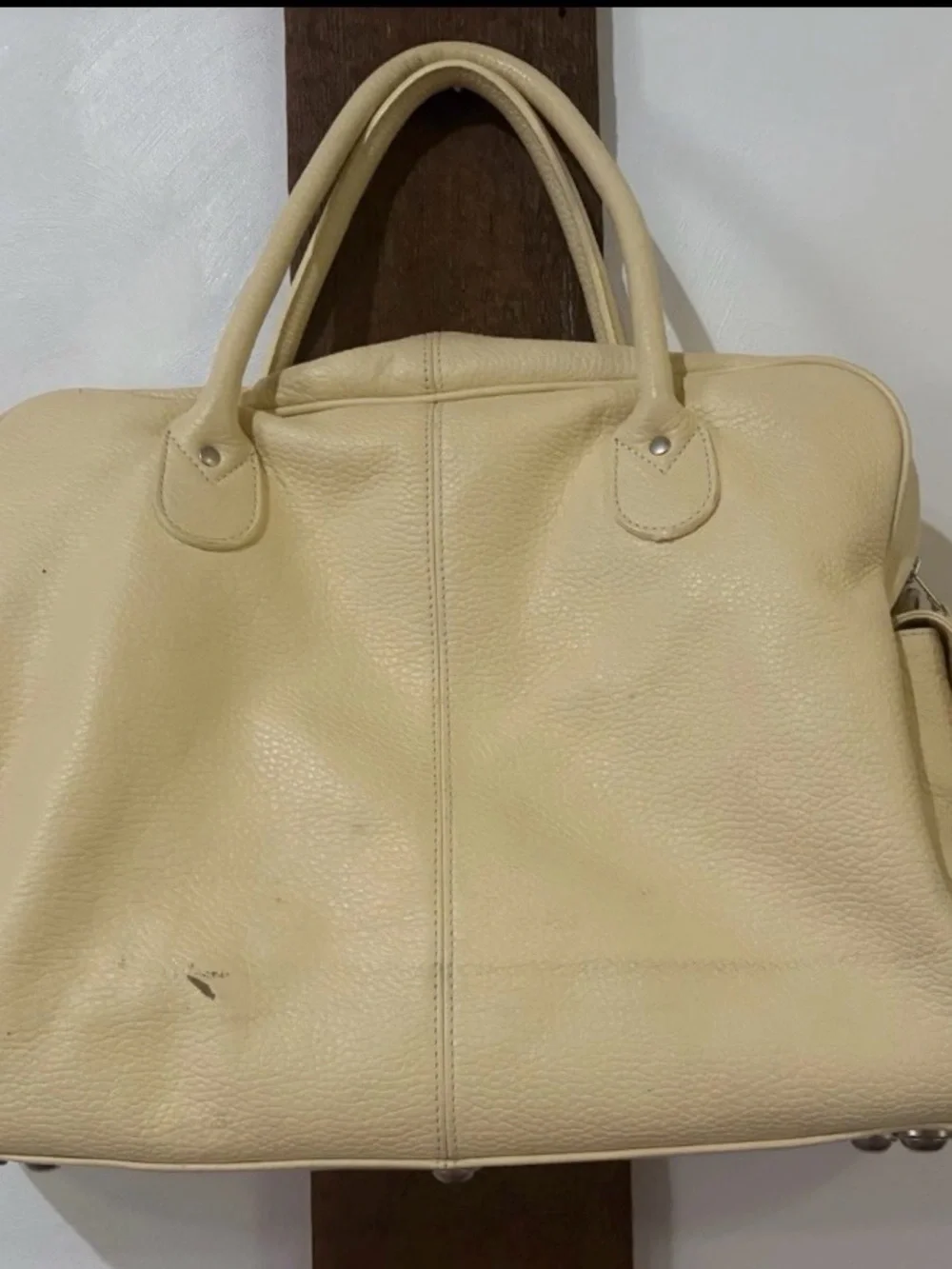 Latico cream yellow weekender Duffle